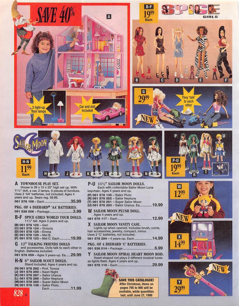 Girls' Toys '98 (Sears), page 6